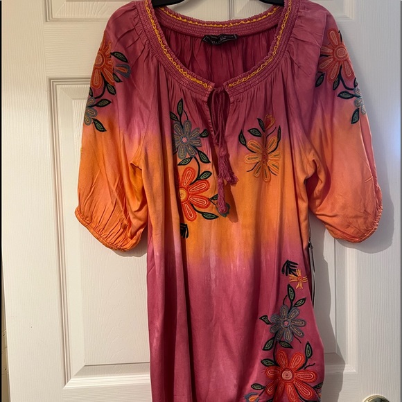 Double D Ranch Tops - Double D Ranch Carousel Pink Bibi Top